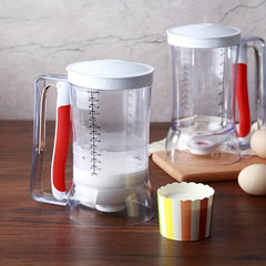 Pancake Batter Dispenser With Squeeze Handle & 12 Silicone Muffin Cups