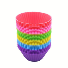 24pcs Silicone Muffin Cups Reusable Cupcake Liners Muffin Molds