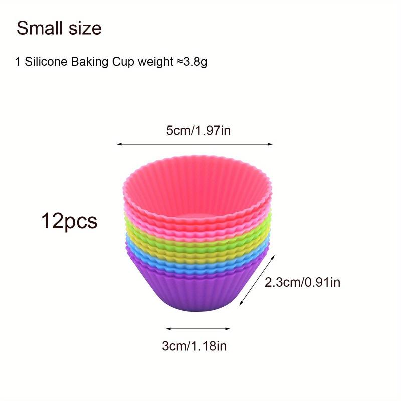 24pcs Silicone Muffin Cups Reusable Cupcake Liners Muffin Molds