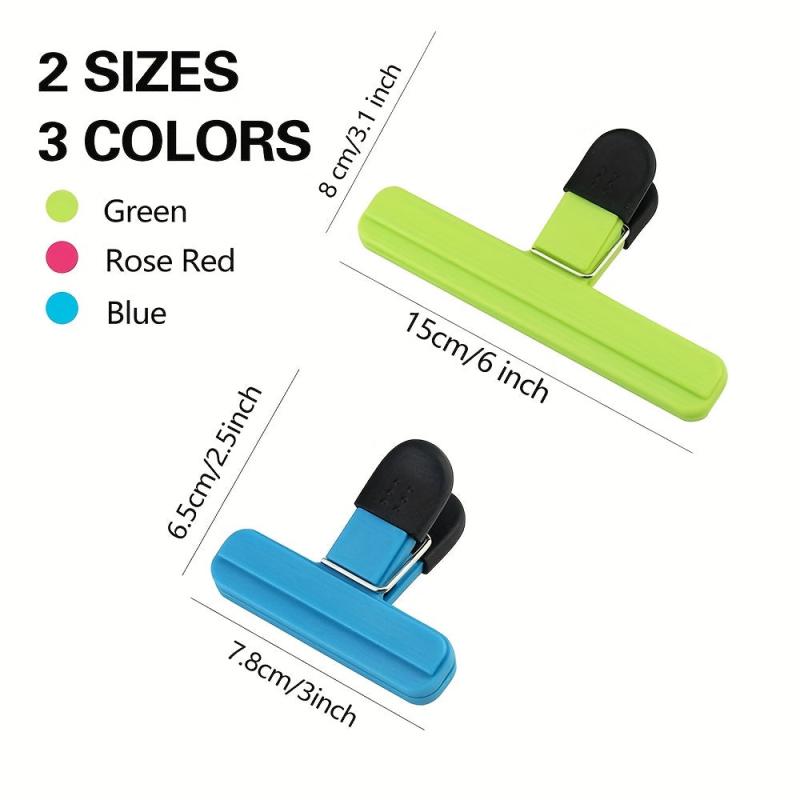 9pcs Air Tight Heavy Duty Bag Clips for Food Storage