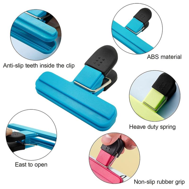 9pcs Air Tight Heavy Duty Bag Clips for Food Storage