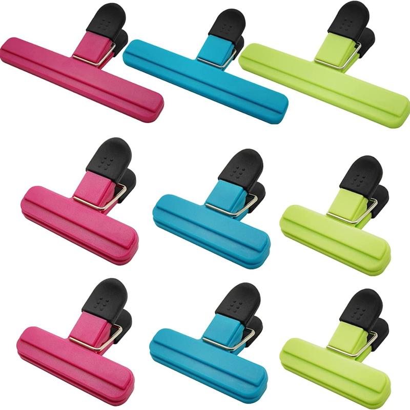 9pcs Air Tight Heavy Duty Bag Clips for Food Storage