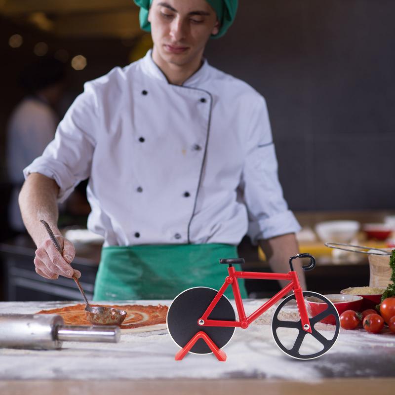 Bicycle Shape Pizza Baking Slicer Blade Stainless Steel