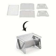 Portable BBQ Grill Stainless Steel Detachable Camping Barbecue Grill