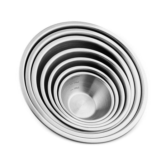 6pcs Stainless Steel Mixing Bowls Unbreakable Ramen Bowls Salad Egg Flour Mixing