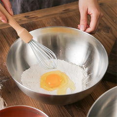 6pcs Stainless Steel Mixing Bowls Unbreakable Ramen Bowls Salad Egg Flour Mixing