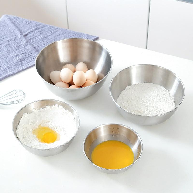 6pcs Stainless Steel Mixing Bowls Unbreakable Ramen Bowls Salad Egg Flour Mixing