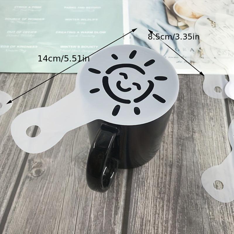 25pcs Coffee Stencil Latte Stencils Barista Template