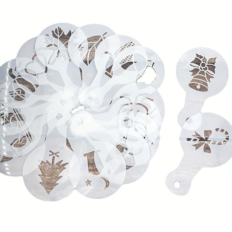 25pcs Coffee Stencil Latte Stencils Barista Template