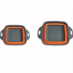 2pcs Silicone Colander Foldable Vegetable Washing Basket