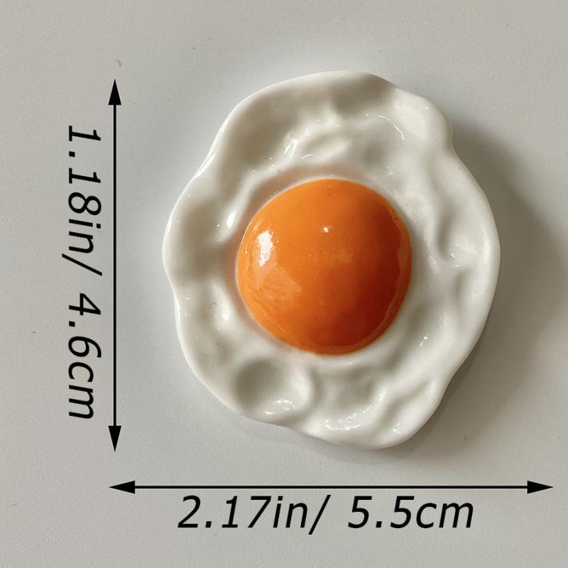 3D Fried Egg Refrigerator Magnet 3D Egg Home Decoration Fridge Magnetic Sticker