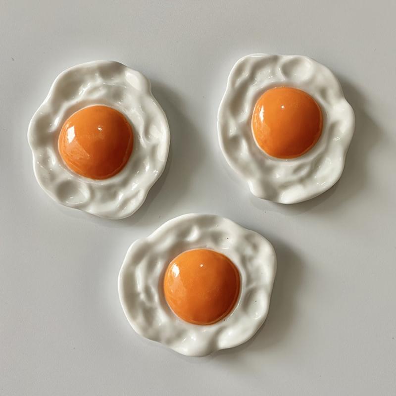 3D Fried Egg Refrigerator Magnet 3D Egg Home Decoration Fridge Magnetic Sticker