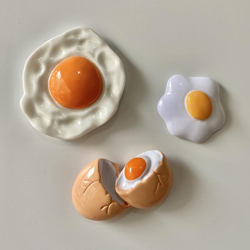 3D Fried Egg Refrigerator Magnet 3D Egg Home Decoration Fridge Magnetic Sticker