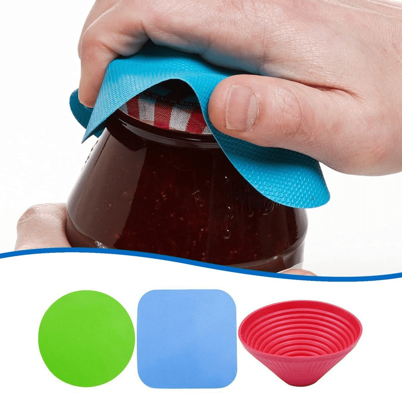 3pcs Silicone Jar Opener Pad Round Gripper Bottle Lid Openers