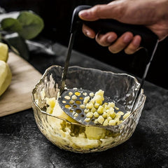 Stainless Steel Potato Masher Non Slip Handle Kitchen Vegetable Fruit Ricer