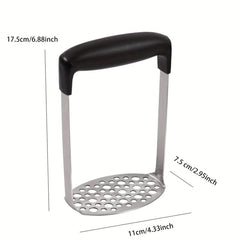 Stainless Steel Potato Masher Non Slip Handle Kitchen Vegetable Fruit Ricer