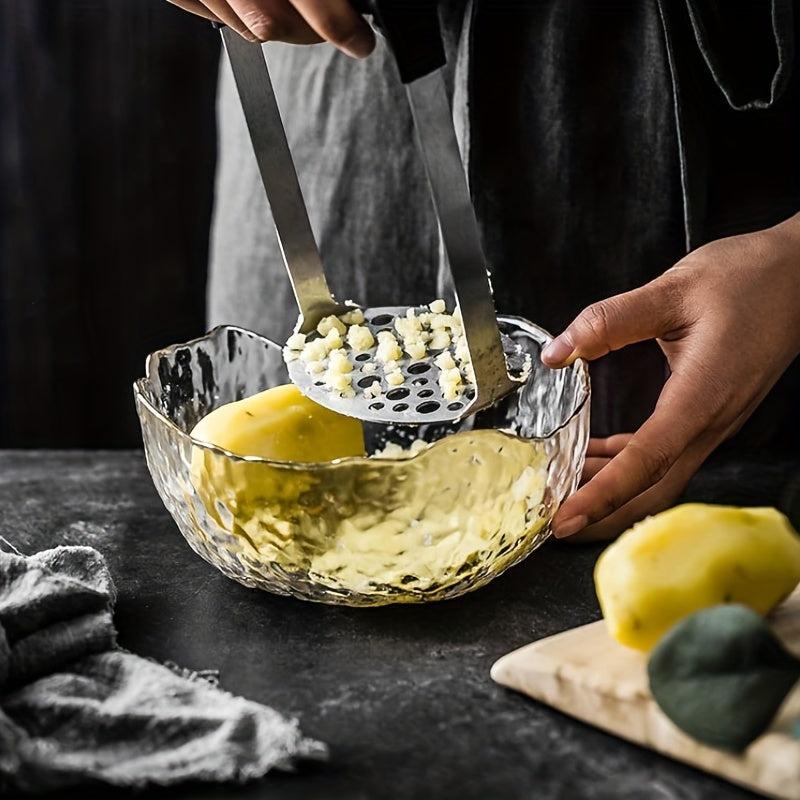 Stainless Steel Potato Masher Non Slip Handle Kitchen Vegetable Fruit Ricer