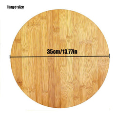 Bamboo Lazy Susan Turntable Organizer for Kitchen Table Pantry Cabinet
