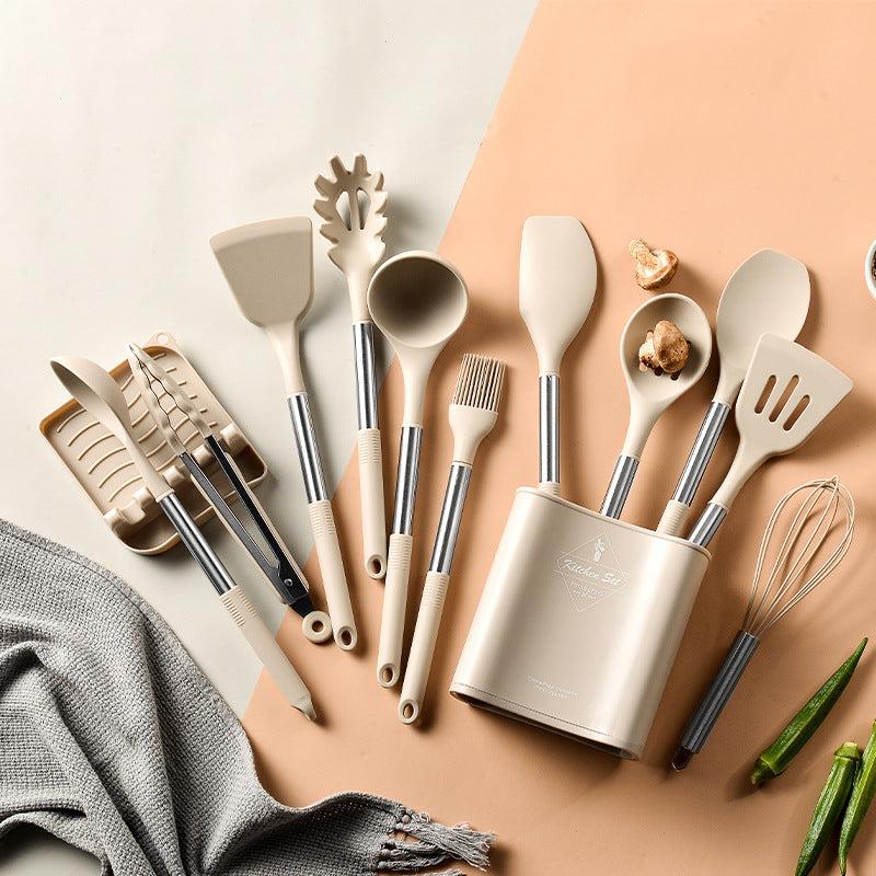 23pcs Silicone Kitchen Utensils Set Non stick Spatula Spoon Egg Beater