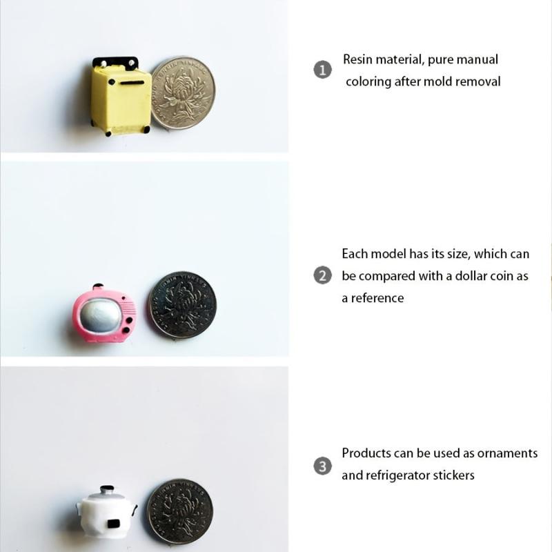 10pcs Retro Fridge Magnets 3D Home Decoration Magnetic Stickers