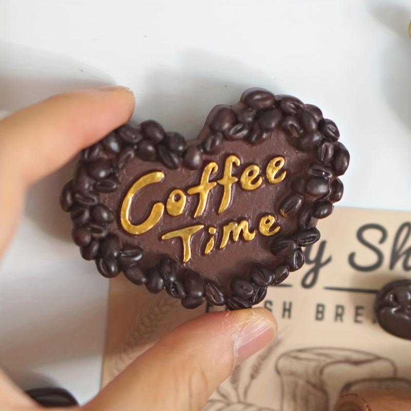 4pcs Cartoon Coffee Fridge Magnets Refrigerator Whiteboard Sticker