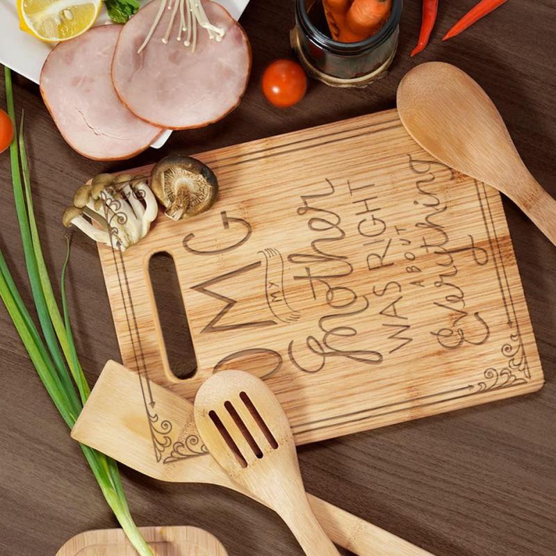 Engraved Bamboo Cutting Board - Recipe for a Mom - Birthday Gift