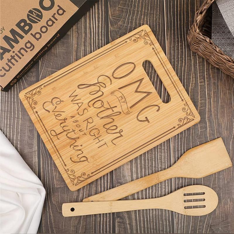 Engraved Bamboo Cutting Board - Recipe for a Mom - Birthday Gift