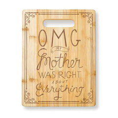 Engraved Bamboo Cutting Board - Recipe for a Mom - Birthday Gift