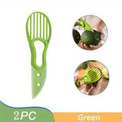 2pcs 3in1 Avocado Peeler Slicer Corer Remover Pitter Cutter Divider Separat