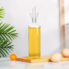 Glass Olive Dispenser No Funnel Needed Easy To Refill Bottle With Pourer