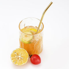 5pcs Reusable Stainless Steel Straw Spoon Set with Brush