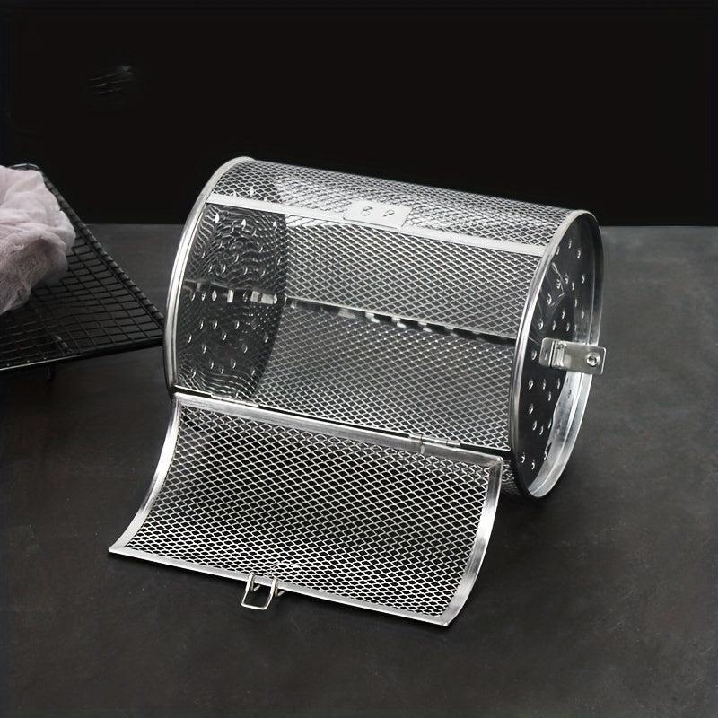 Stainless Steel BBQ Grill Basket With Bottle Round