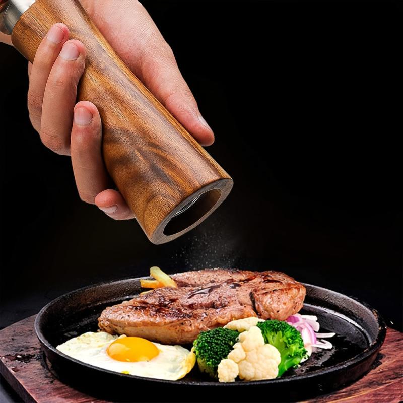 Wooden Spice Grinder Manual Pepper Mill Spice Crusher