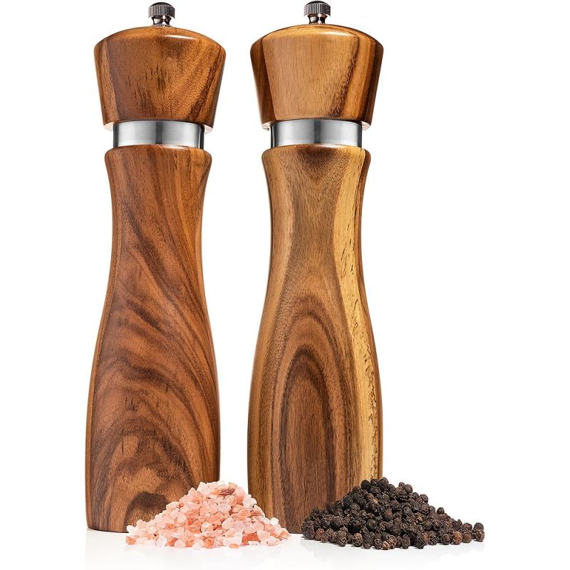Wooden Spice Grinder Manual Pepper Mill Spice Crusher