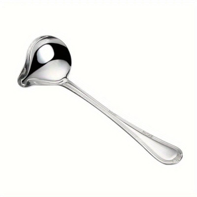 5pcs Stainless Steel Saucier Drizzle Spoon Sauce Ladle Pouring Spout