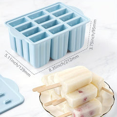 Silicone Popsicle Molds Set BPA Free Easy Release Homemade Ice Pop Maker