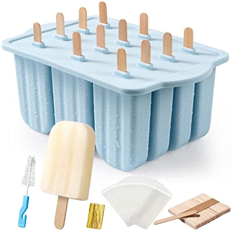 Silicone Popsicle Molds Set BPA Free Easy Release Homemade Ice Pop Maker