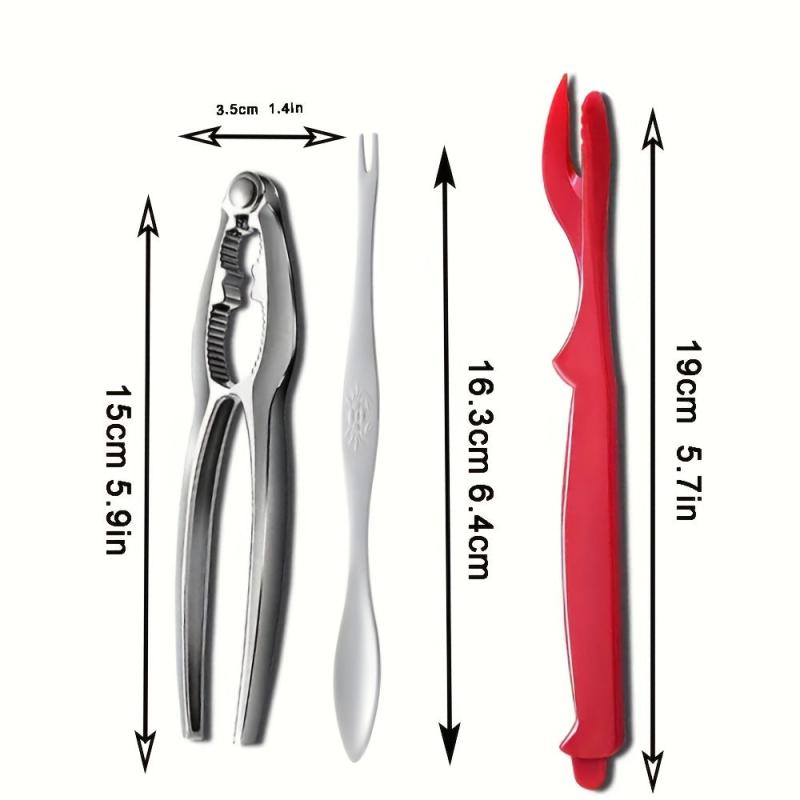 5pcs Seafood Tools Set Crab Forks Lobster Pliers Shelling Pliers Sheller