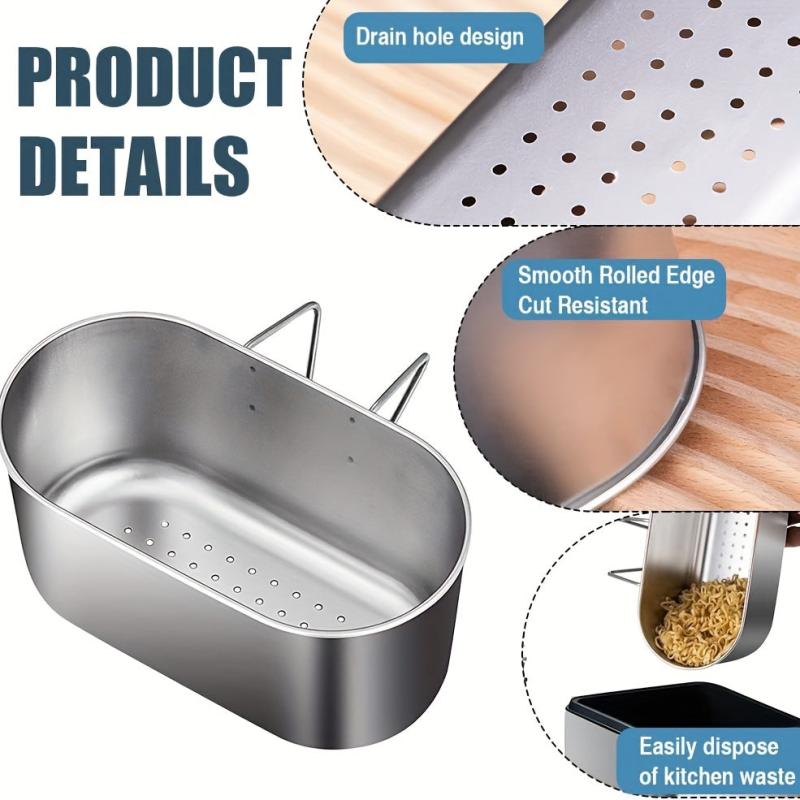 Stainless Steel Sink Drain Strainer Basket - Multifunctional Kitchen Essential