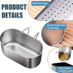 Stainless Steel Sink Drain Strainer Basket - Multifunctional Kitchen Essential