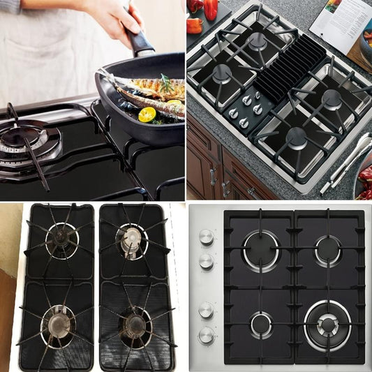 Gas Stove Mat Burner Covers Protectors Non Stick Fast Clean Kitchen