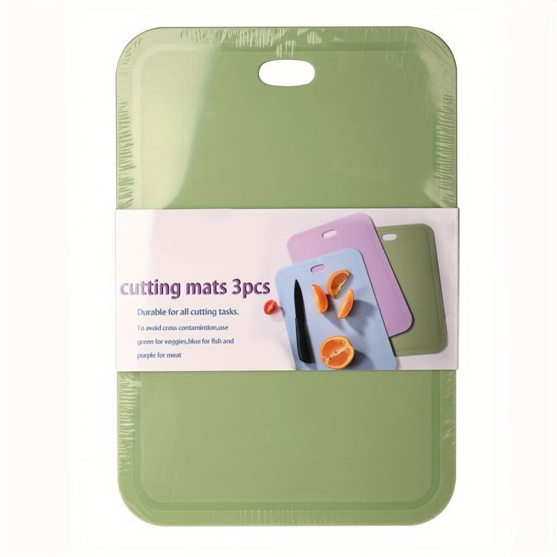 3pcs Kitchen Cutting Boards - Green, Purple, Essential Utensils for Apartments