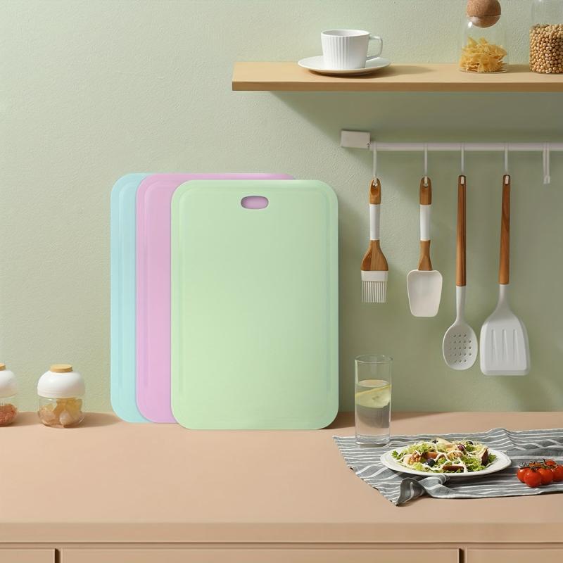 3pcs Kitchen Cutting Boards - Green, Purple, Essential Utensils for Apartments