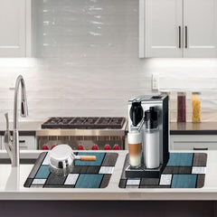 Rubber Drain Mat Kitchen Coffee Machine Drain Pad Non Slip Absorbent Floor Pad