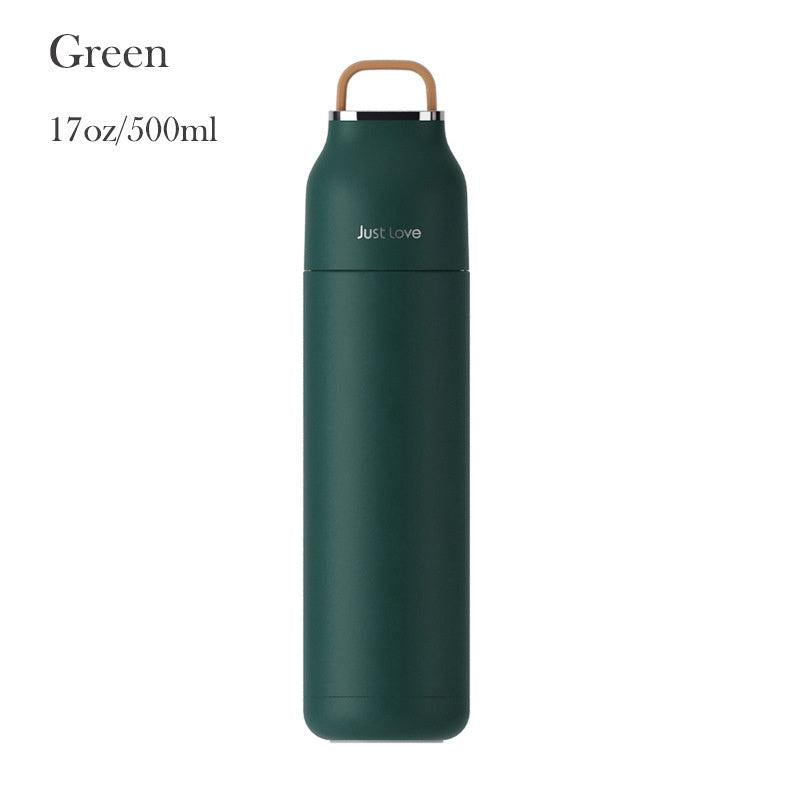 500ML 17OZ Insulated Water Bottle Vacuum Cup Leak-proof Stainless Water Bottle