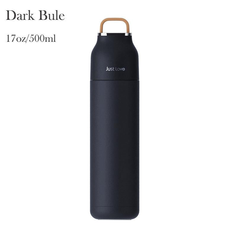 500ML 17OZ Insulated Water Bottle Vacuum Cup Leak-proof Stainless Water Bottle