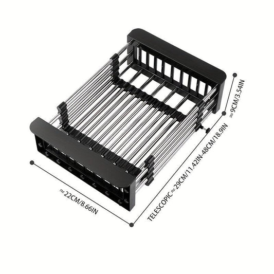 Retractable Dish Drying Rack Stainless Steel