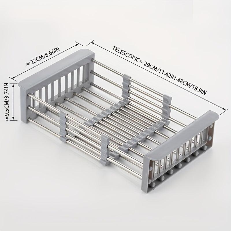 Retractable Dish Drying Rack Stainless Steel