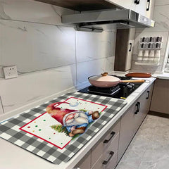 1pc Draining Mats Coffee Mats Kitchen Dish Mats Bar Christmas Draining Mat