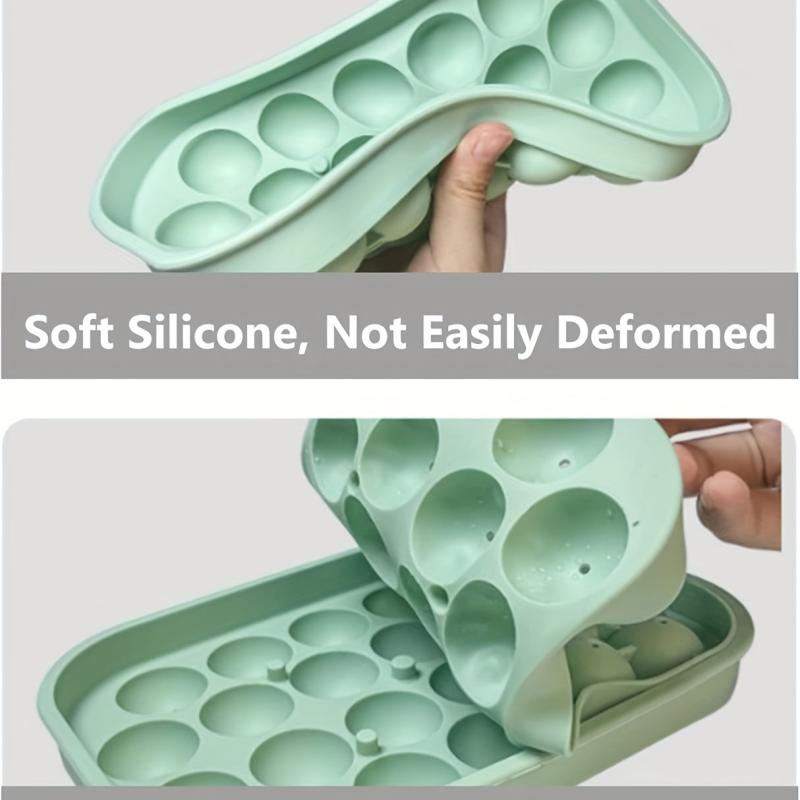 Silicone Ice Cube Trays 25 Cavity Mini Round Ice Cube Moulds With Lids